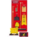 Nmc National Marker Cleaning Station Shadow Board, Combo Kit, Red/Black, 72 X 36, Pro Series Acrylic SBK144FG